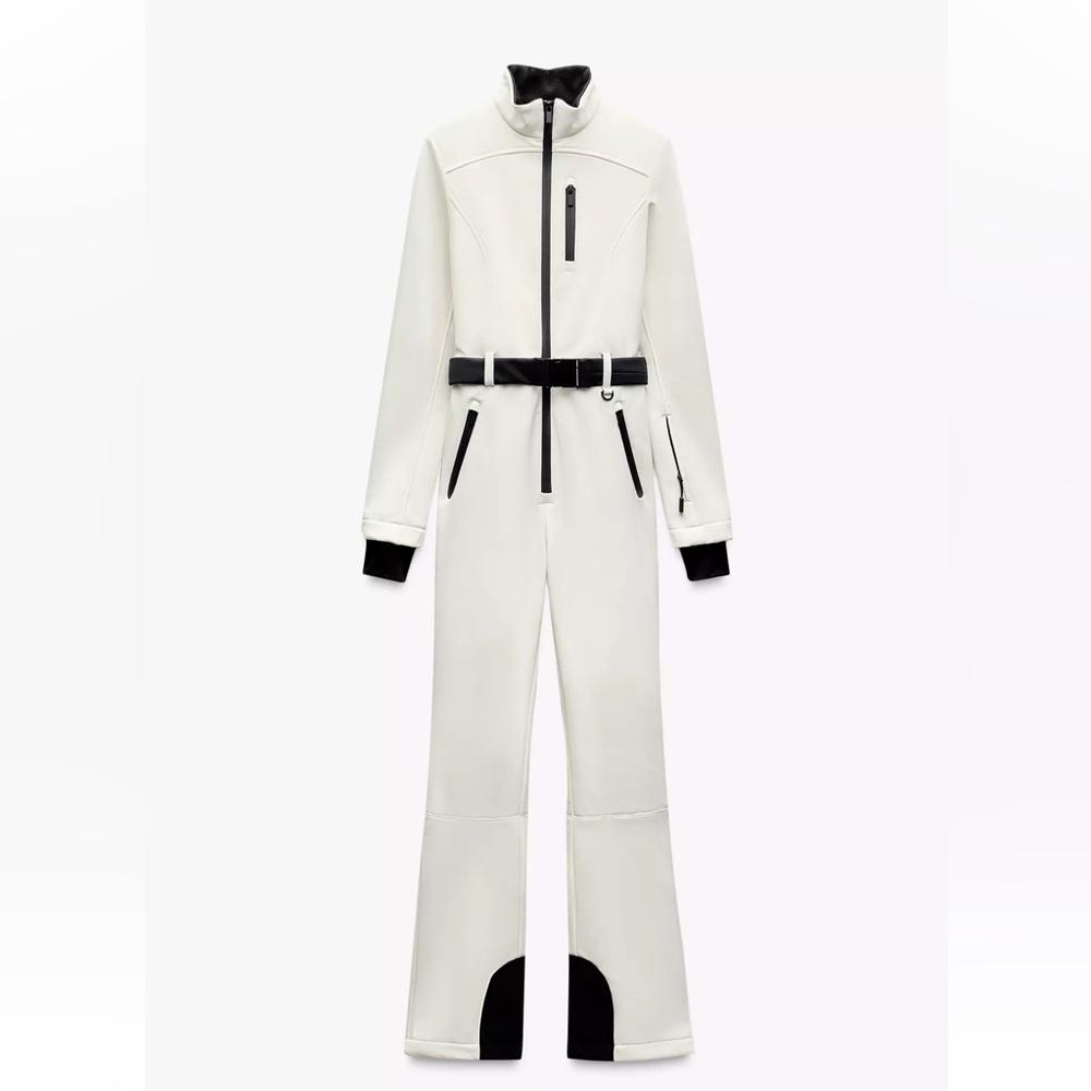 Stylish Women's White ski Jumpsuit